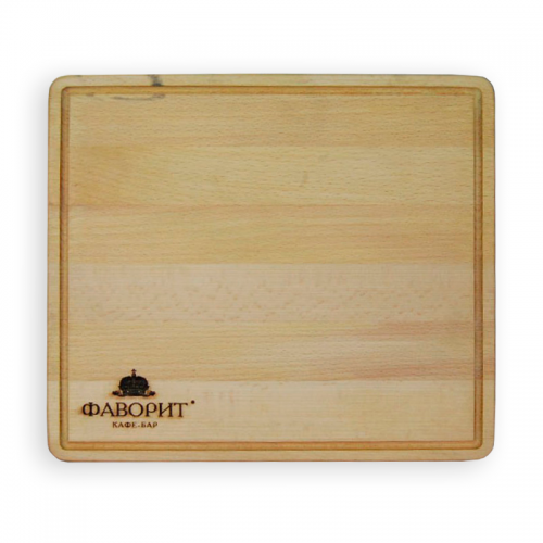 купить Wooden serving board with rounded edges, 310 * 270 * 20mm, beech, oil / wax