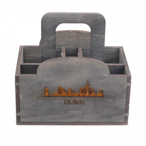 купить Napkin holder 165 * 110 * 165 mm with compartments for specialists and toothpicks, plywood, stain 135-varnish