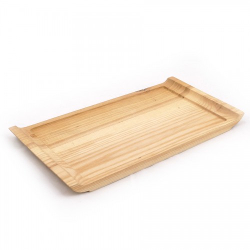 купить Rectangular wooden board 330 * 170 * 15 mm with curly bends on the sides, ash