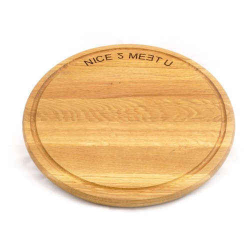 купить Round wooden board d 280 mm with groove, beech