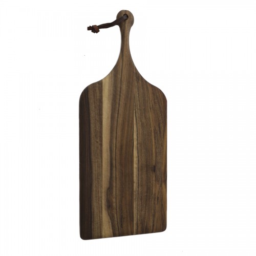 купить Chopping board with handle 500*200*20 mm, walnut, oil, wax, leather holder, Georgia