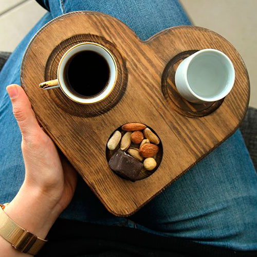 купить Wooden board "Heart" gift