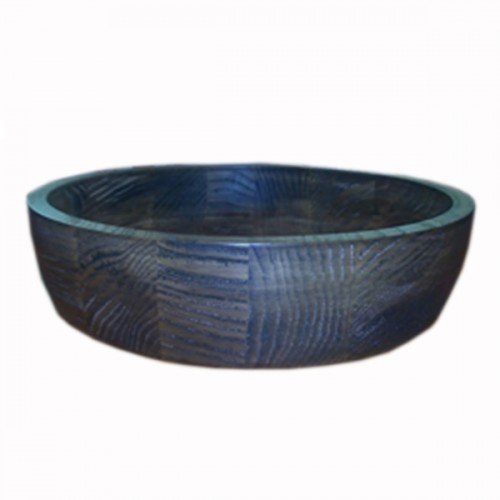 купить Wooden bowl d 275 mm, h 70 mm, ash, tinted, dark rosewood