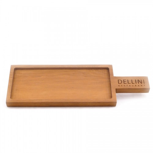 купить Wooden board for serving dishes with handle, 360 * 120 * 20 mm, thermograb, oil / wax